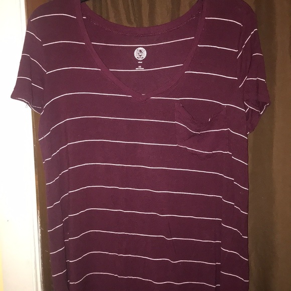 Maroon Striped Shirt. - Picture 1 of 2